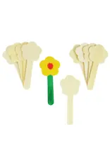 CRAFT STICKS FLOWERS - 4.7" 10 PACK