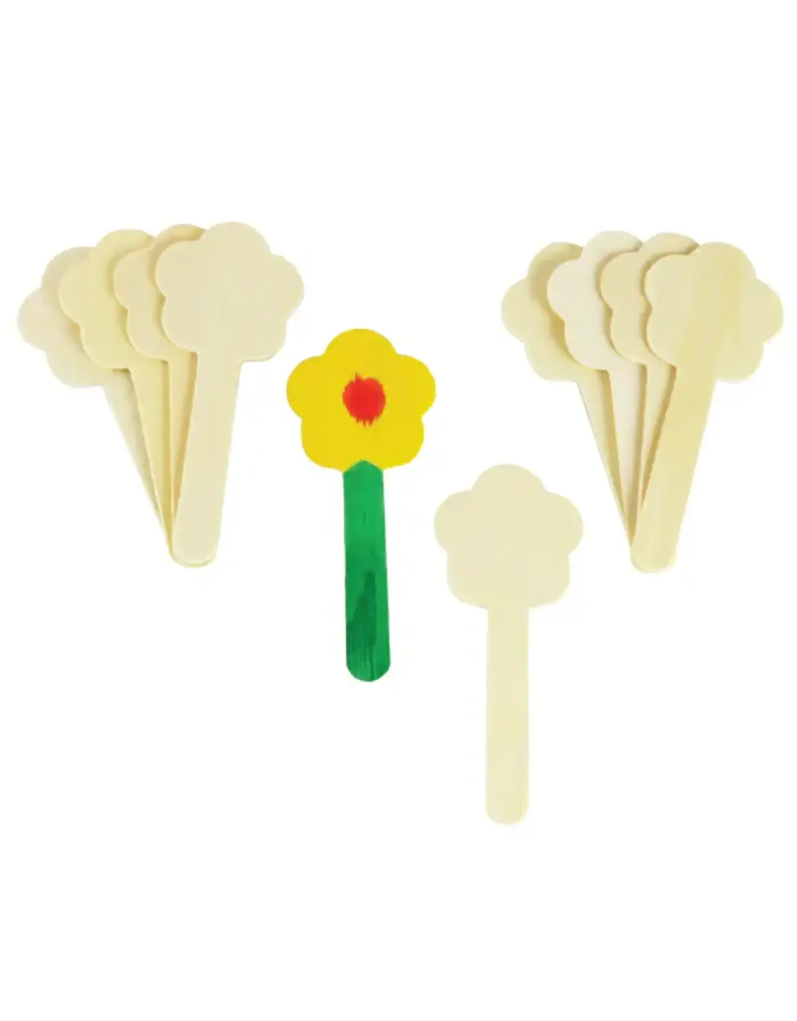 CRAFT STICKS FLOWERS - 4.7" 10 PACK