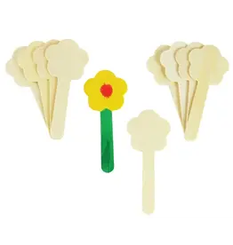 CRAFT STICKS FLOWERS - 4.7" 10 PACK