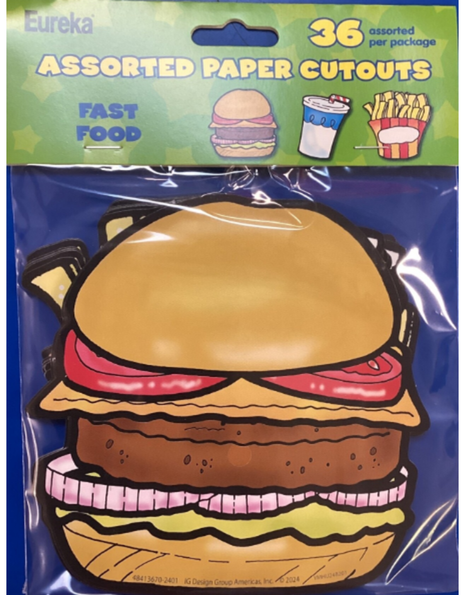 CUT OUT: FAST FOOD  ASSORTED 36PC