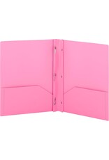 POLY FOLDER: 3 PRONG - 2 POCKET - PINK