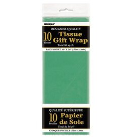 Unique TISSUE PAPER: 20'X26' EMERALD GREEN  10 SHEET