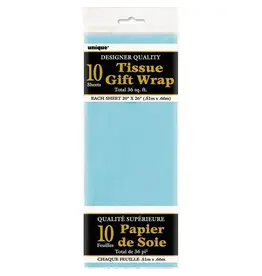 Unique TISSUE PAPER: 20"X26" BABY BLUE 10 SHEET