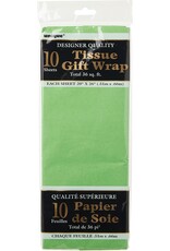 Unique TISSUE PAPER: 20"X26" LIME GREEN 10 SHEET
