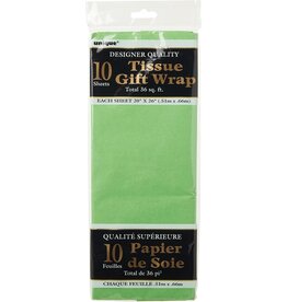 Unique TISSUE PAPER: 20"X26" LIME GREEN 10 SHEET