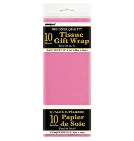 Unique TISSUE PAPER: 20"X26"  HOT PINK 10 SHEET
