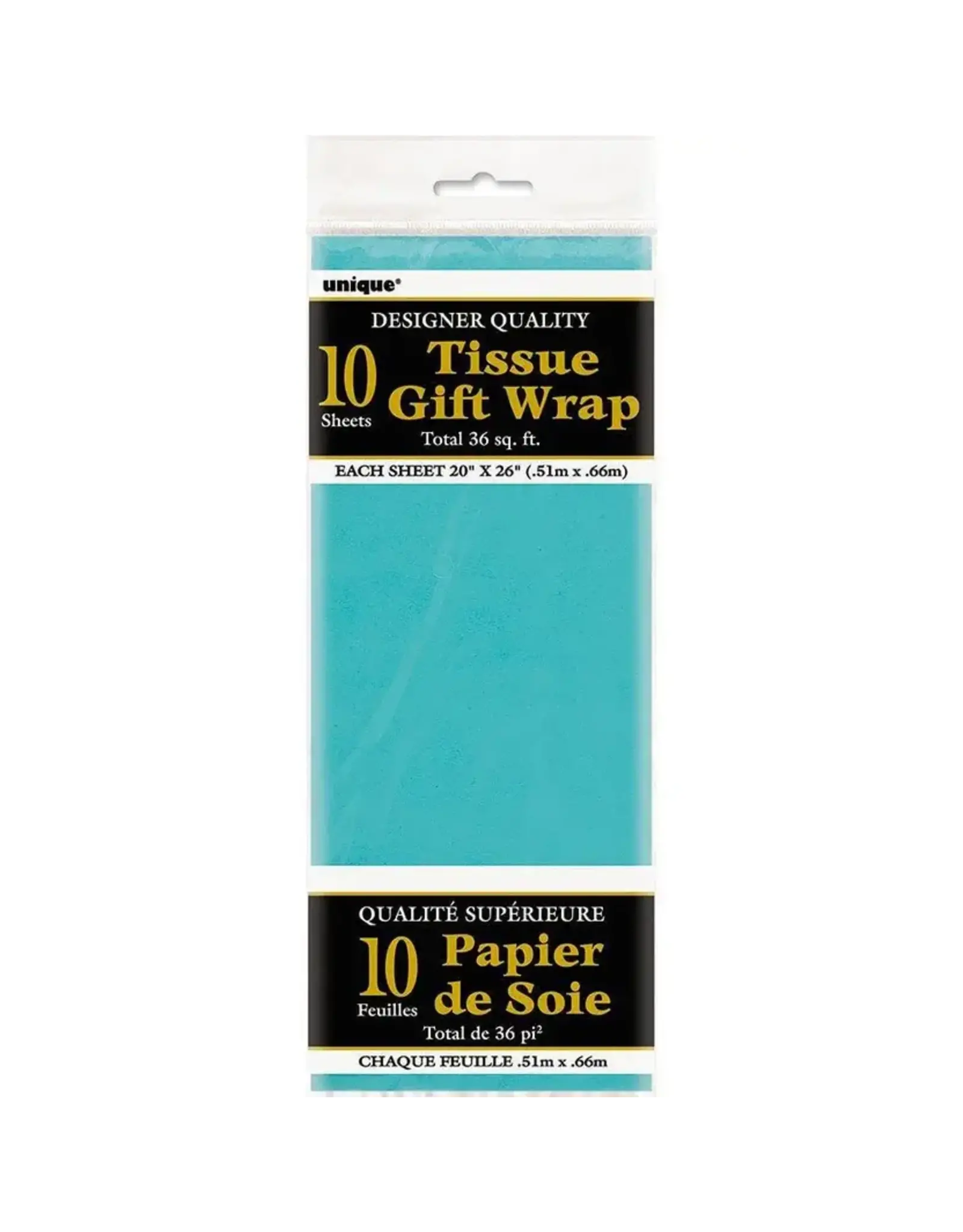 Unique TISSUE PAPER: 20'X26' TEAL  10 SHEET