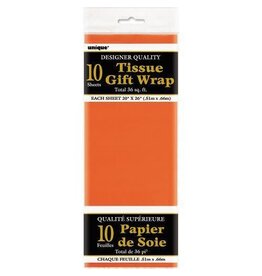 Unique TISSUE PAPER: 20'X26' ORANGE 10 SHEET