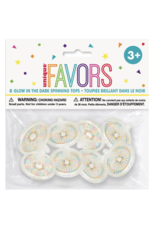 Unique GLOW IN THE DARK SPINNING TOP - 8 PACK