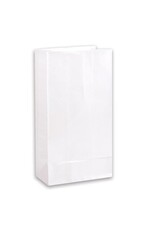 Unique PAPER BAGS -  WHITE 5"X10" - 12 PACK