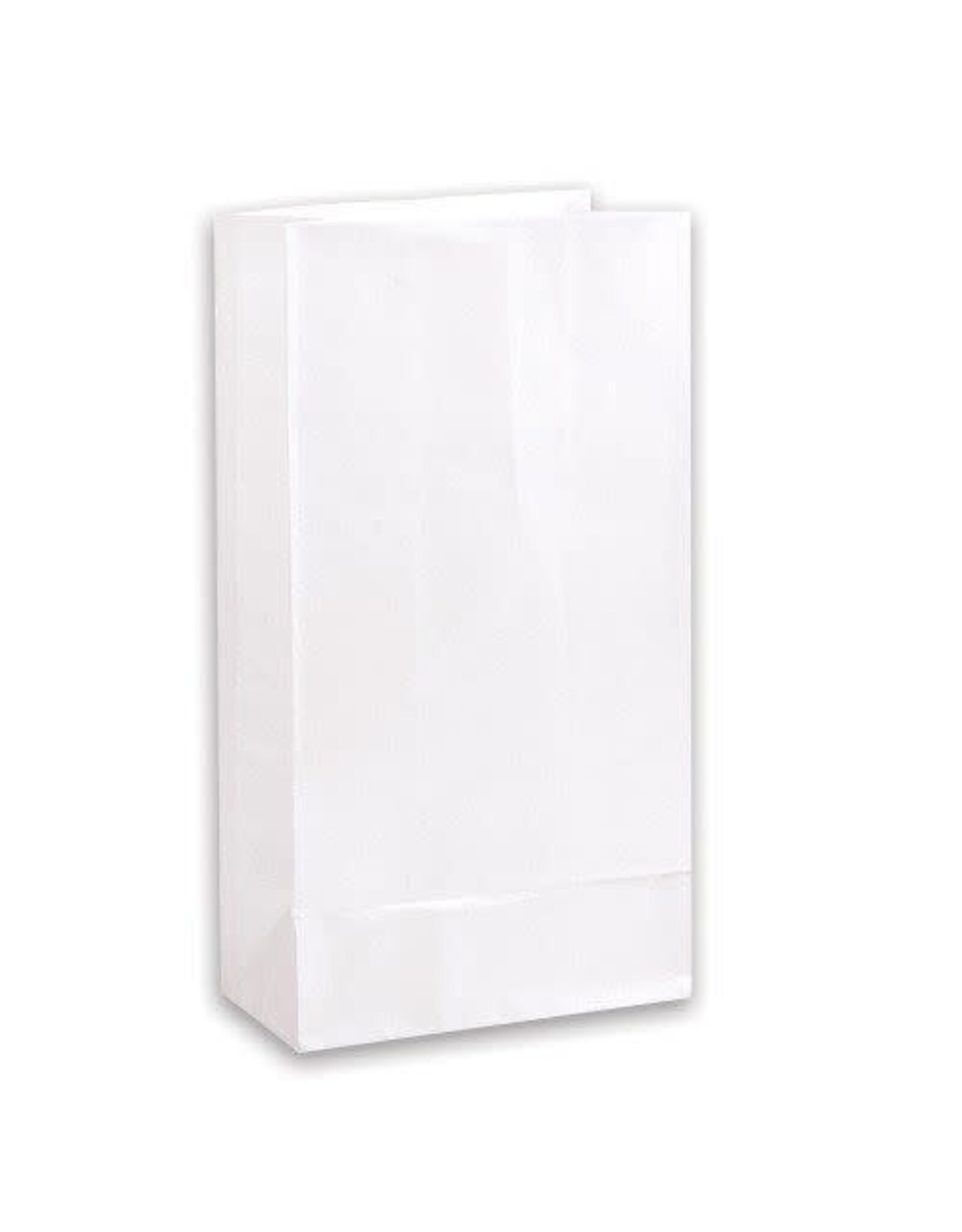 Unique PAPER BAGS -  WHITE 5"X10" - 12 PACK