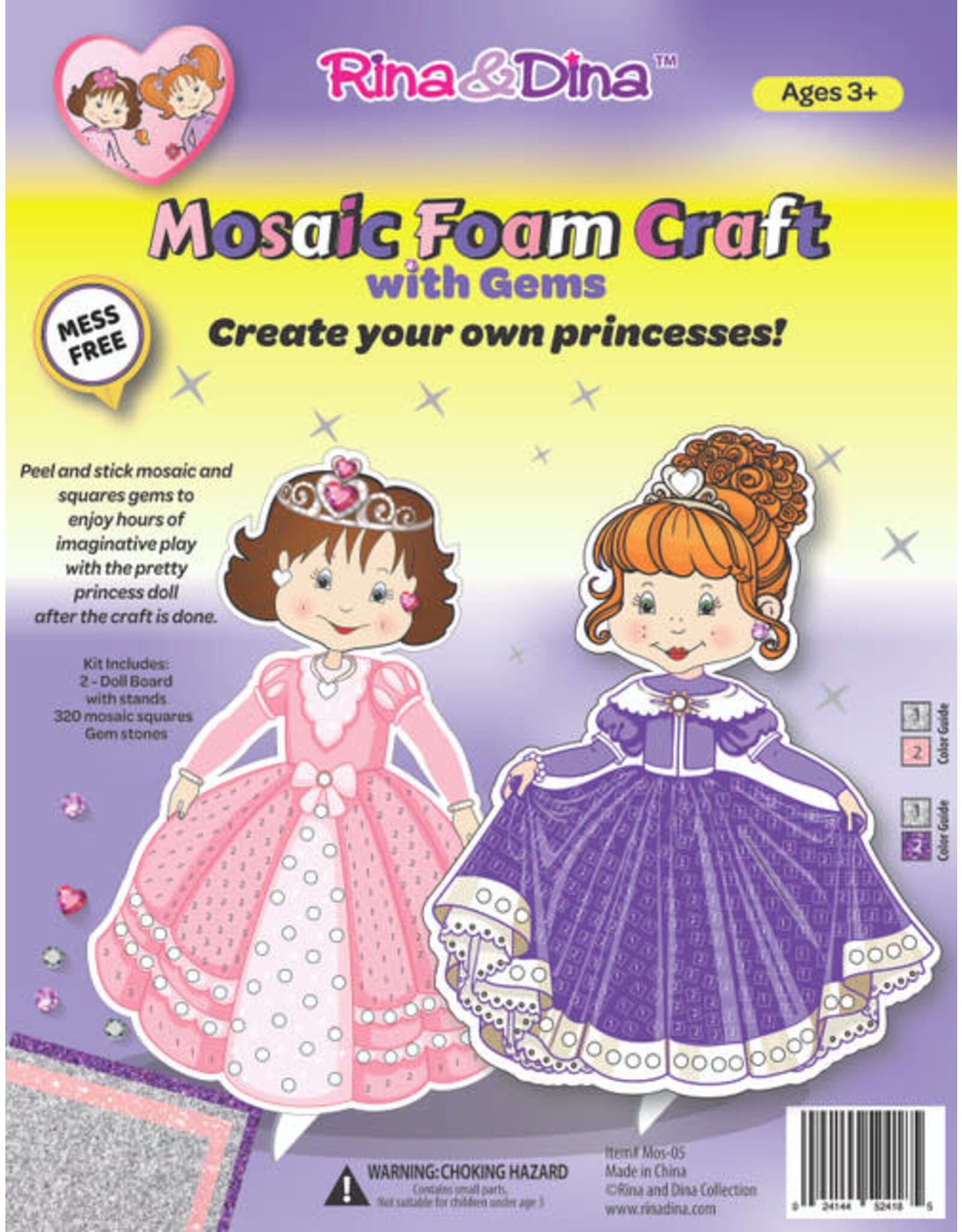 RINA AND DINA MOSAIC FOAM CRAFT WITH GEMS