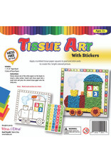 Rina&Dina TISSUE ART W/ STICKERS-ALEF BEIS TRAIN