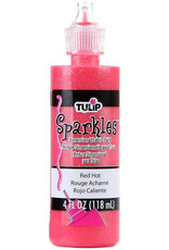 Tulip Tulip Dimensional Fabric Paint 4oz-Sparkles - Red Hot