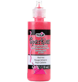 Tulip Tulip Dimensional Fabric Paint 4oz-Sparkles - Red Hot
