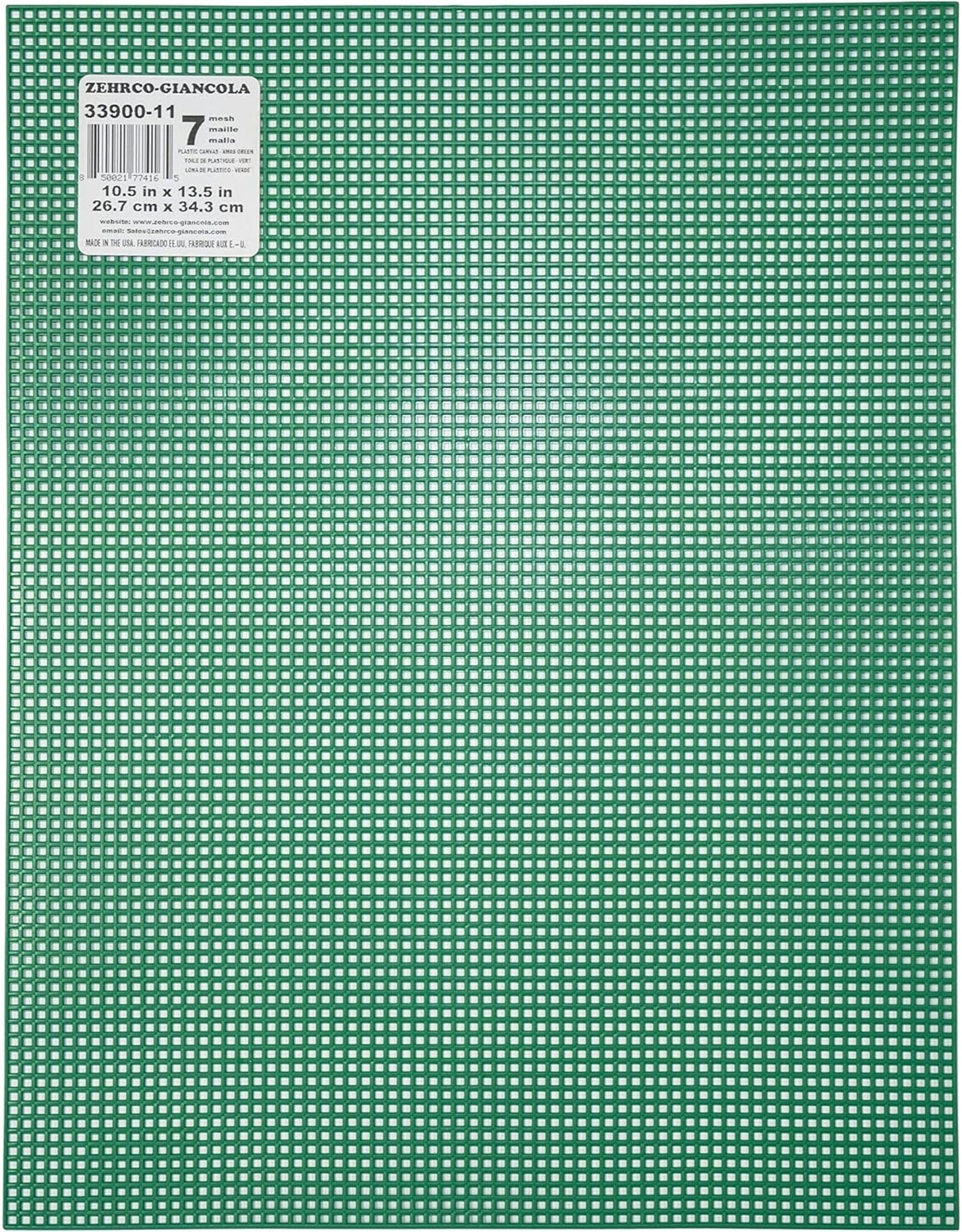 PLASTIC CANVAS: GREEN 10.5"x13.5"
