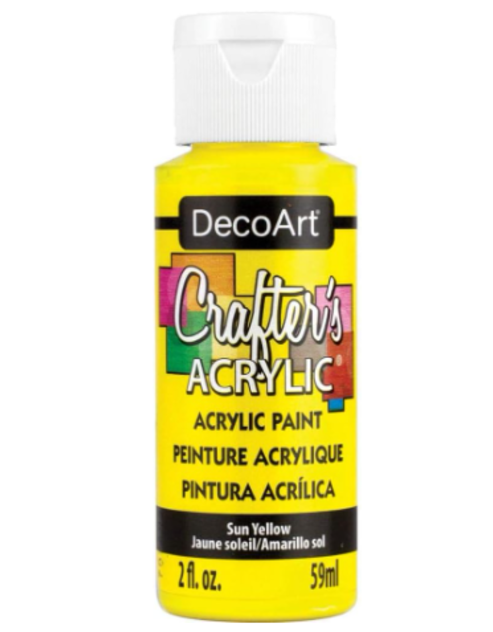 Deco Art Crafter's Acrylic All-Purpose Paint 2oz-Sun Yellow