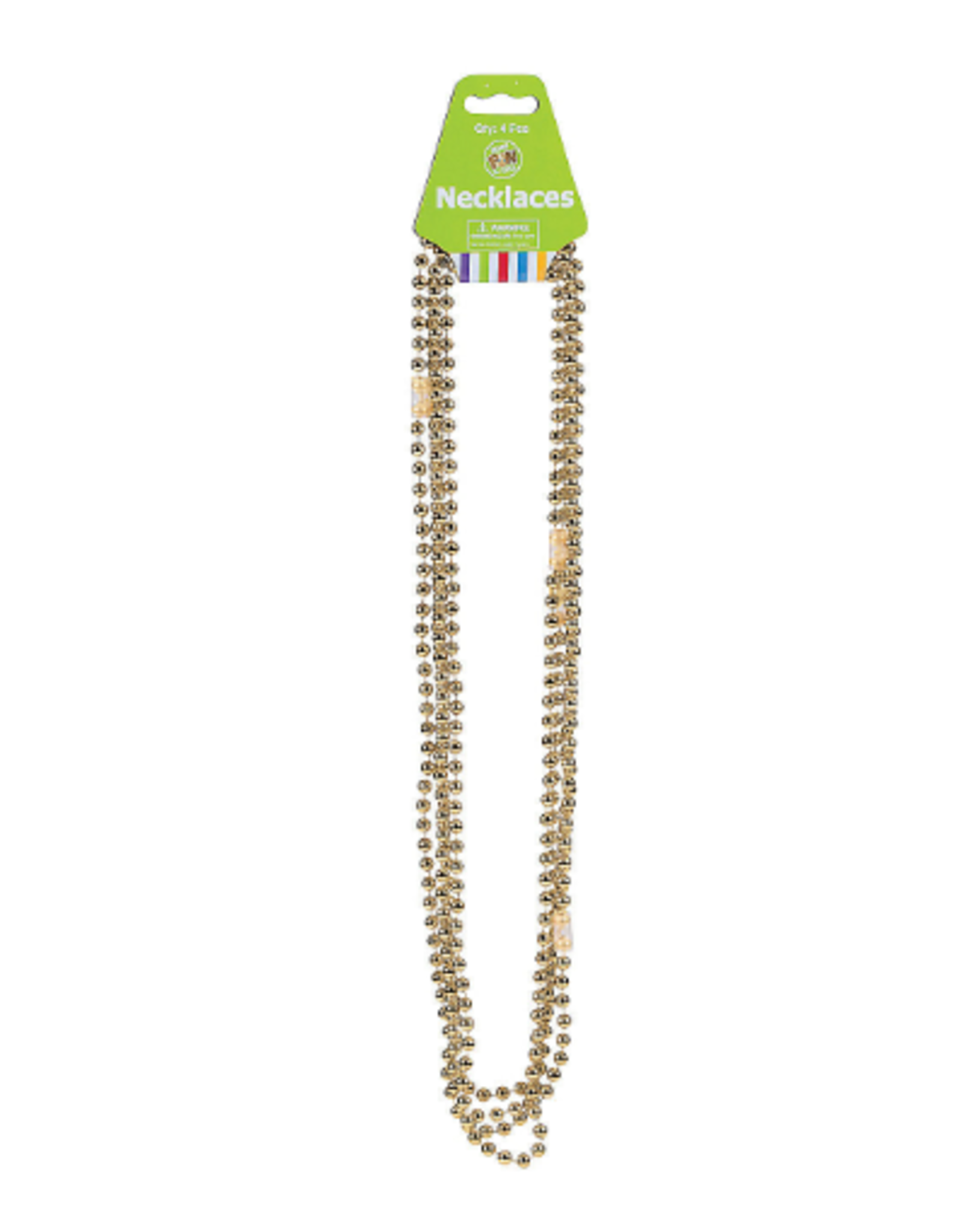 GOLD METALLIC NECKLACE 12 PACK
