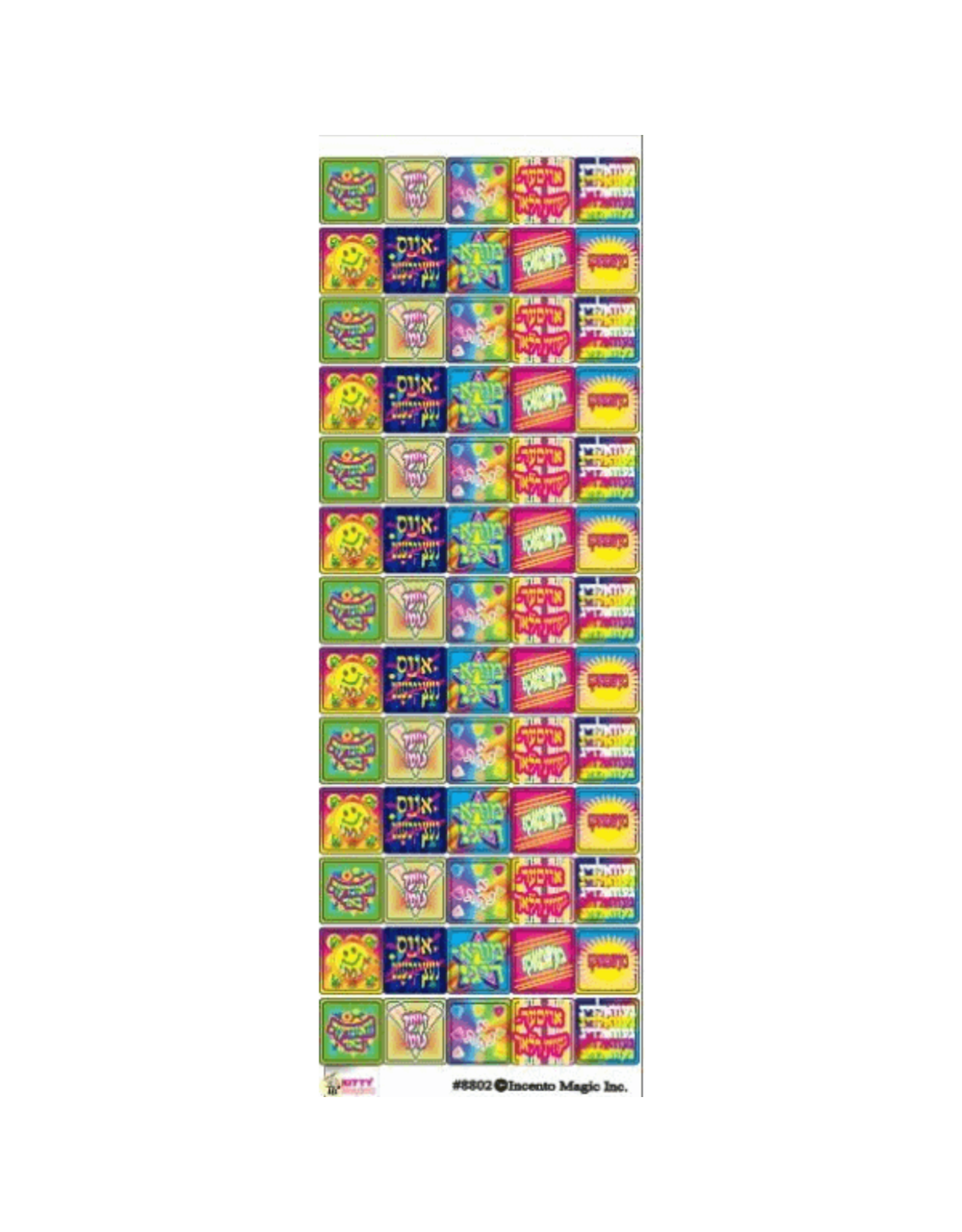 incento magic STICKERS: SQUARE INCENTIVE YIDDISH DOTS - 6 SHEETS