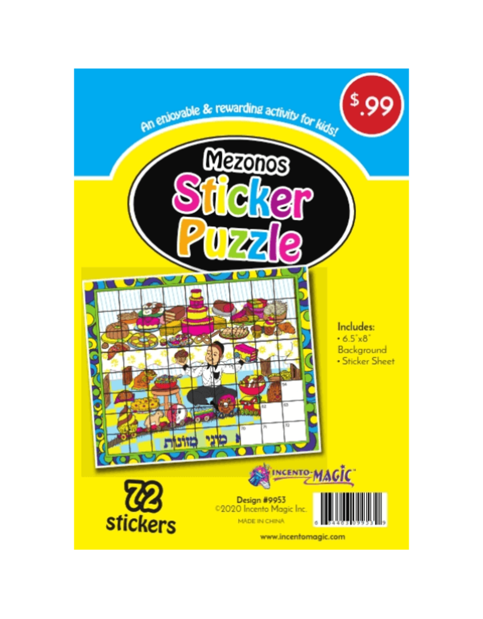 incento magic STICKERS PUZZLE - MEZONOS 6.5"X8"