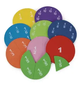 Foam Magnetic Fraction Circles 51 Pieces