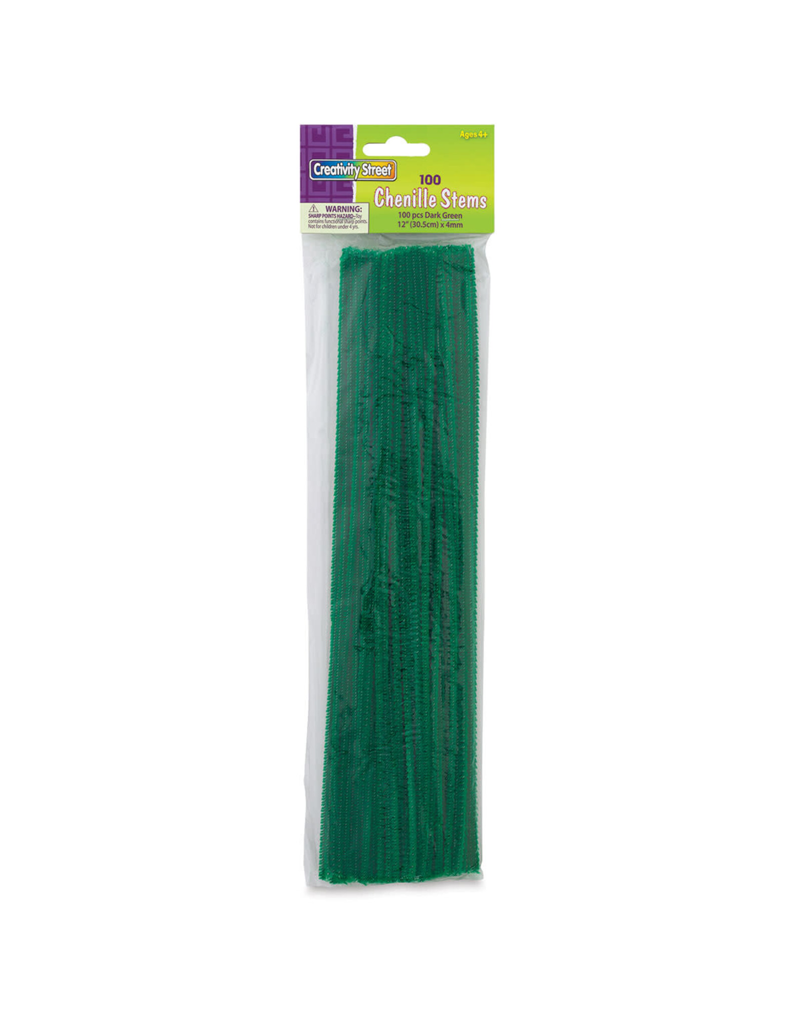 PIPE CLEANERS: 4MM x 12" - KELLY GREEN 100 PACK