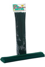 PIPE CLEANERS: 4MM x 12" - DARK GREEN 100 PACK