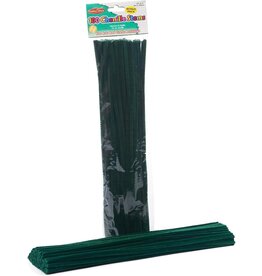 PIPE CLEANERS: 4MM x 12" - DARK GREEN 100 PACK