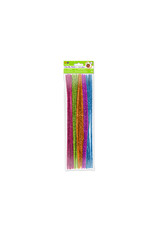 PIPE CLEANERS: 6MM X 12" - ASSORTED SPARKLE COLORS  35 PACK