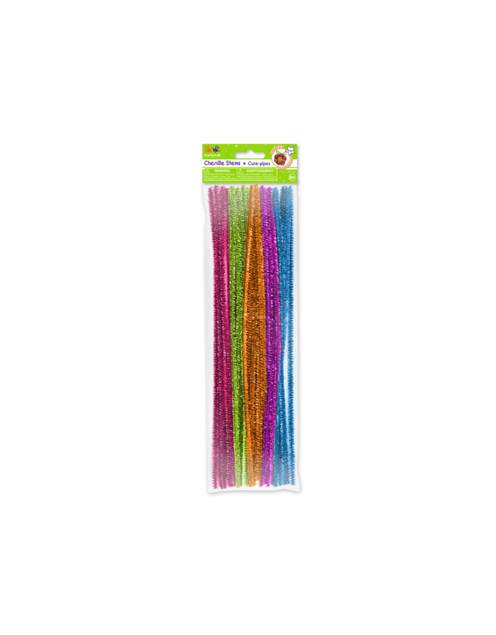 PIPE CLEANERS: 6MM X 12" - ASSORTED SPARKLE COLORS  35 PACK
