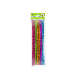 PIPE CLEANERS: 6MM X 12" - ASSORTED SPARKLE COLORS  35 PACK