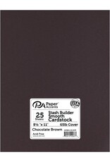 PREMIUM CARDSTOCK:  CHOCOLATE BROWN 8.5"x11" - 25 SHEETS