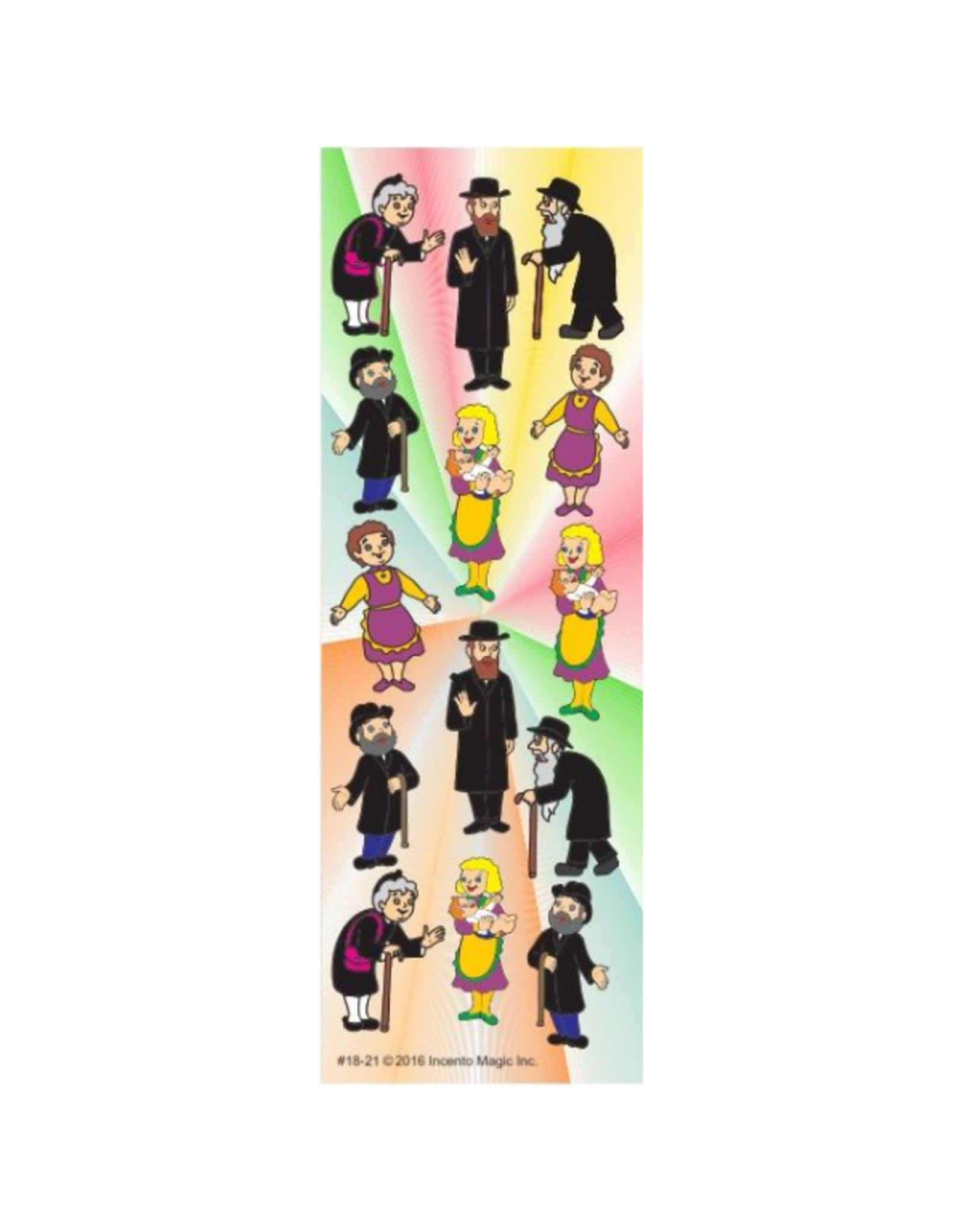 incento magic STICKERS: ZAIDY, BUBBY, TOTTY, MOMMY - 6 SHEETS