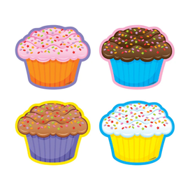 Trend Enterprises MINI CUT OUTS:  CUPCAKES ASSORTED 3" - 36 PACK