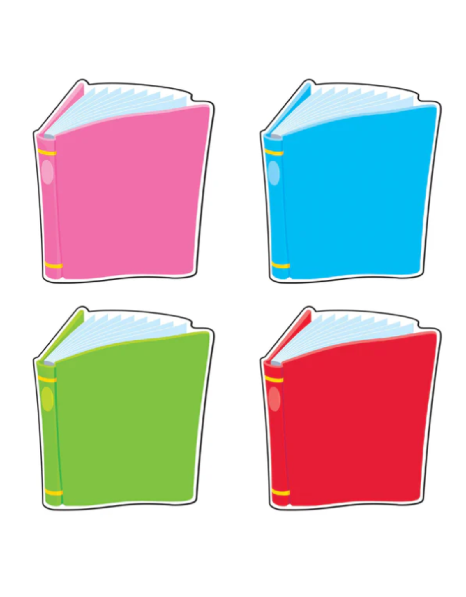 Trend Enterprises MINI CUT OUTS:  BOOKS  ASSORTED 3" - 36 PACK