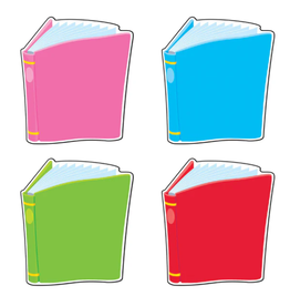 Trend Enterprises MINI CUT OUTS:  BOOKS  ASSORTED 3" - 36 PACK
