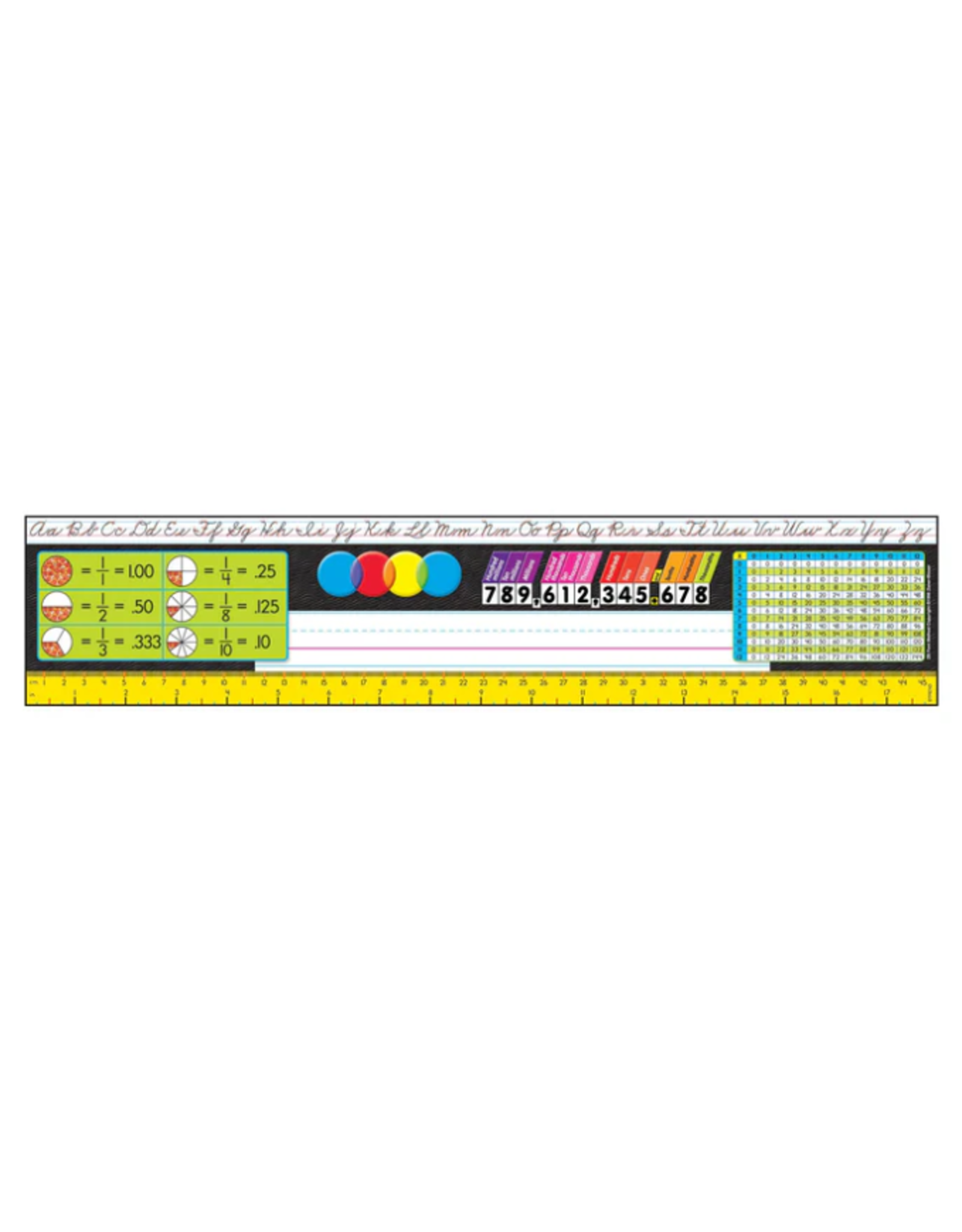 DESK REFERENCE NAMEPLATE ZANER-BLOSER CURSIVE  GRADE 3-5  18"X4" 36PC
