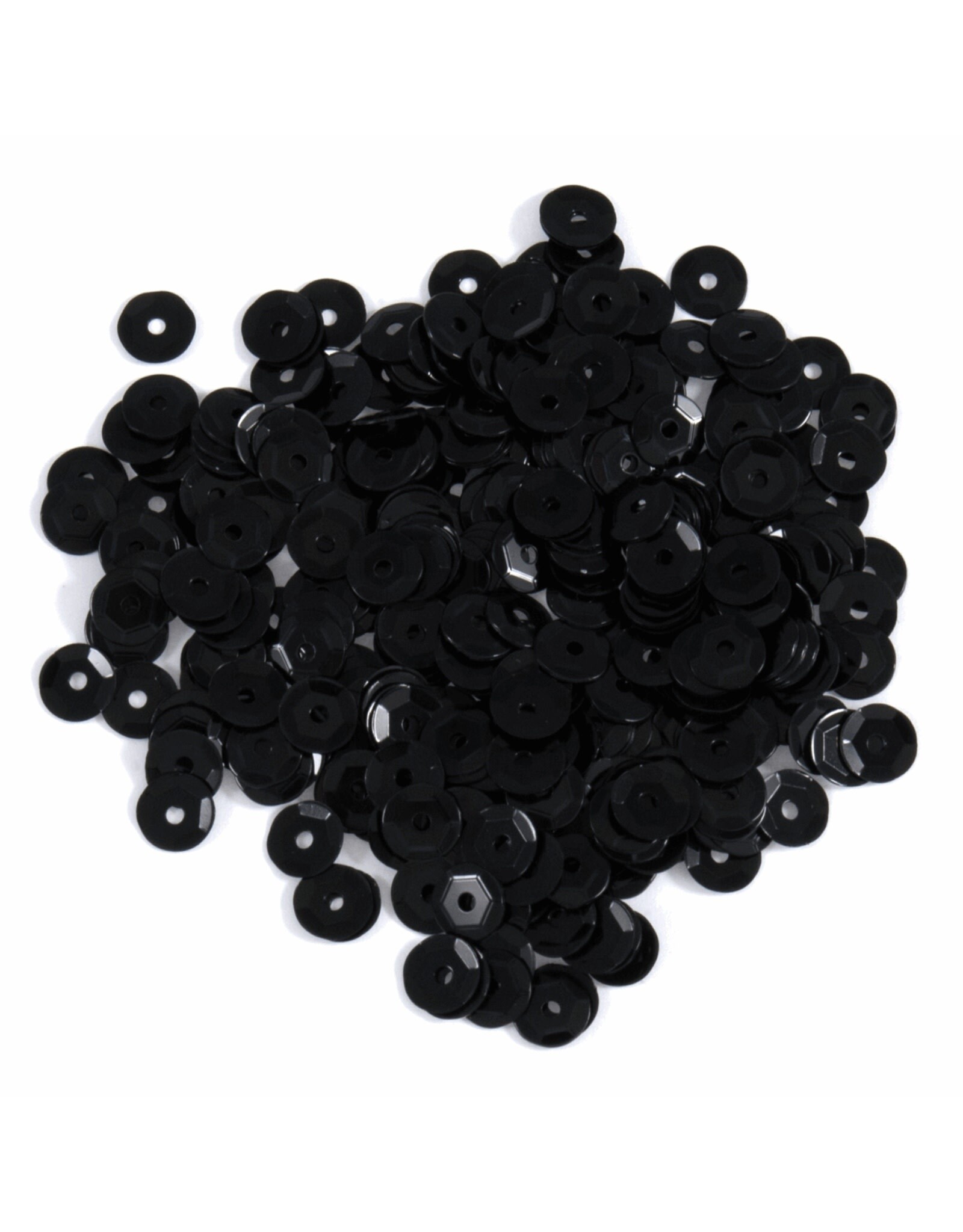 BLACK SEQUINS 5MM - APROX 500 PIECES