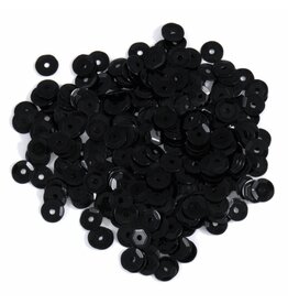 BLACK SEQUINS 5MM - APROX 500 PIECES