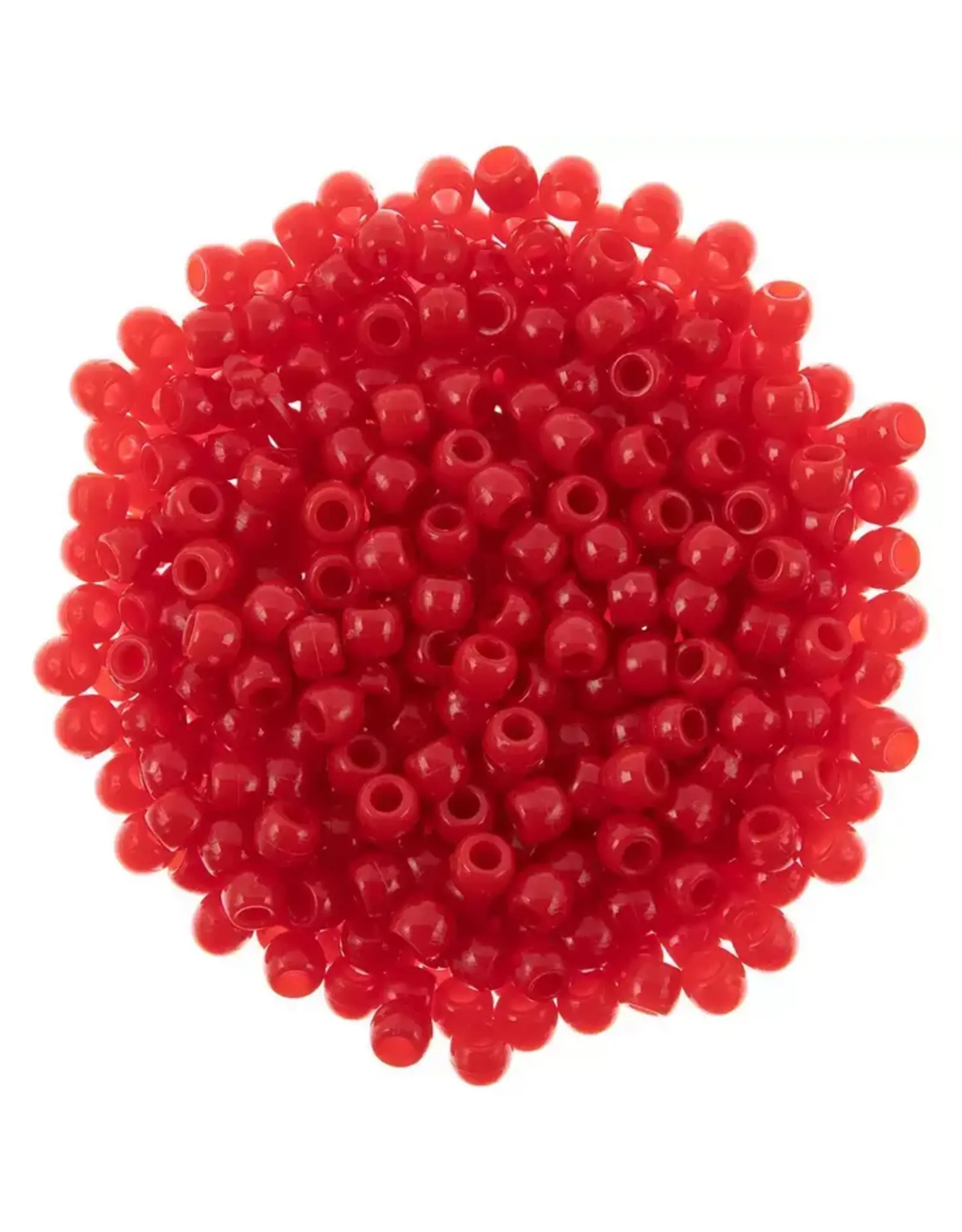 PONY BEADS: RED   6mmX9mm   500  PACK