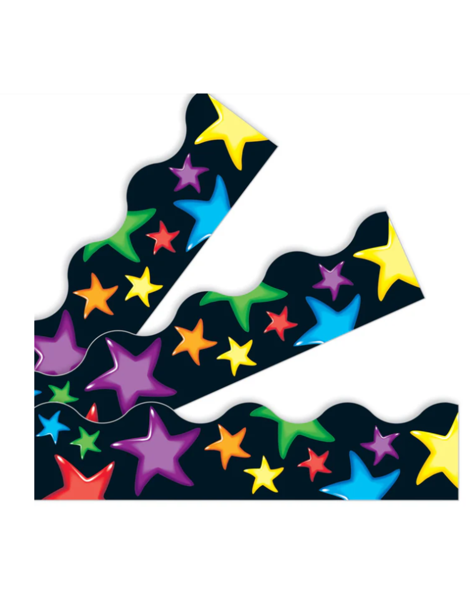 Trend Enterprises SCALLOPED BORDERS 2¼"X39', GEL STARS