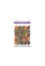 HANDMADE LEAF EMBELLISHMENT AUTUMN MIX 34 PC