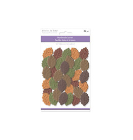 HANDMADE LEAF EMBELLISHMENT AUTOMN MIX 34 PC