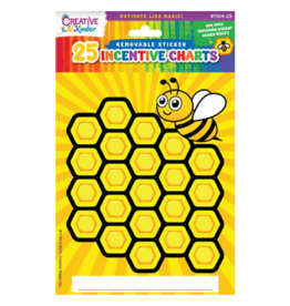 incento magic INCENTIVE CHART - ANIMATED BEE HONEY COMB - 6 SHEETS