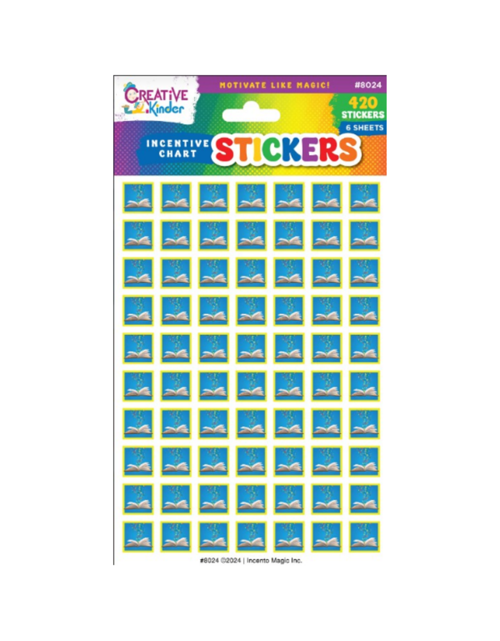 incento magic INCENTIVE CHART STICKERS: ALEF BEIS SIDDUR  - 6 SHEETS