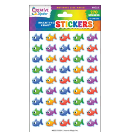 incento magic INCENTIVE CHART STICKERS: ANIMATED FISH  - 6 SHEETS