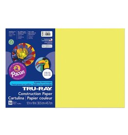 HEAVYWEIGHT CONSTRUCTION PAPER : LIVELY LEMON YELLOW - 12x18 - 50 PC
