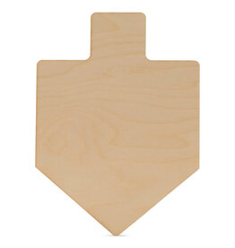 WOOD LARGE FLAT DREIDLE 12"