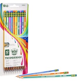 TICONDEROGA #2 PENCIL ASSORTED COLOR BARRELS PRE SHARPENED - 10 PACK