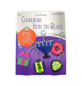 CHANUKAH IRON ON BEADS KEYCHAIN - 5 PACK